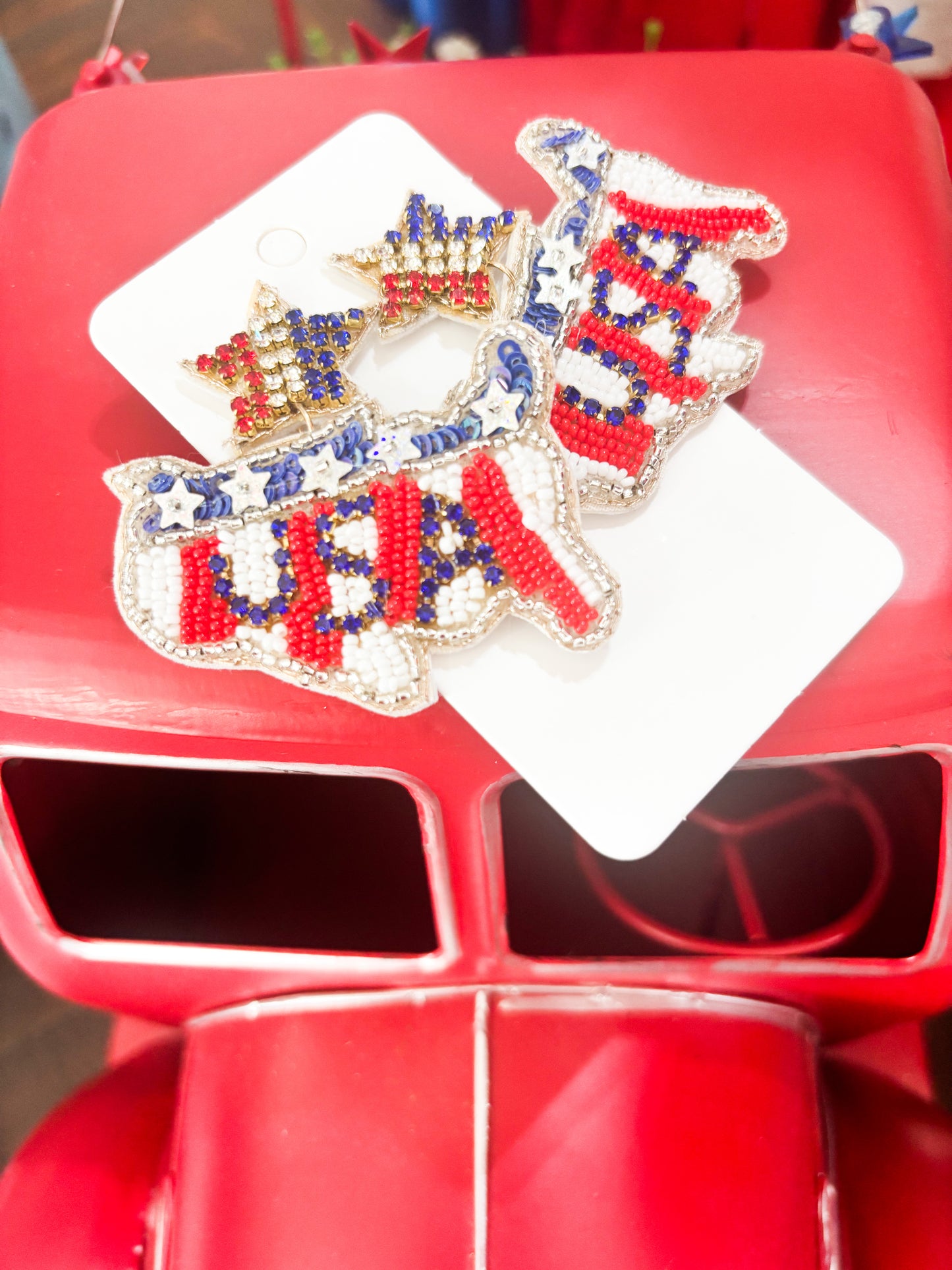USA Star Earrings