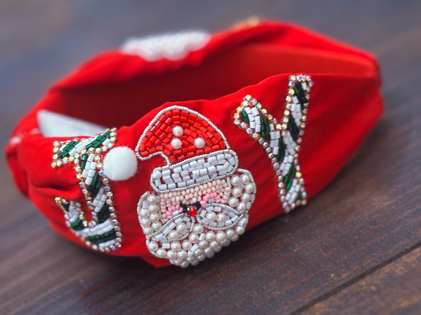 Red JOY Santa Headband
