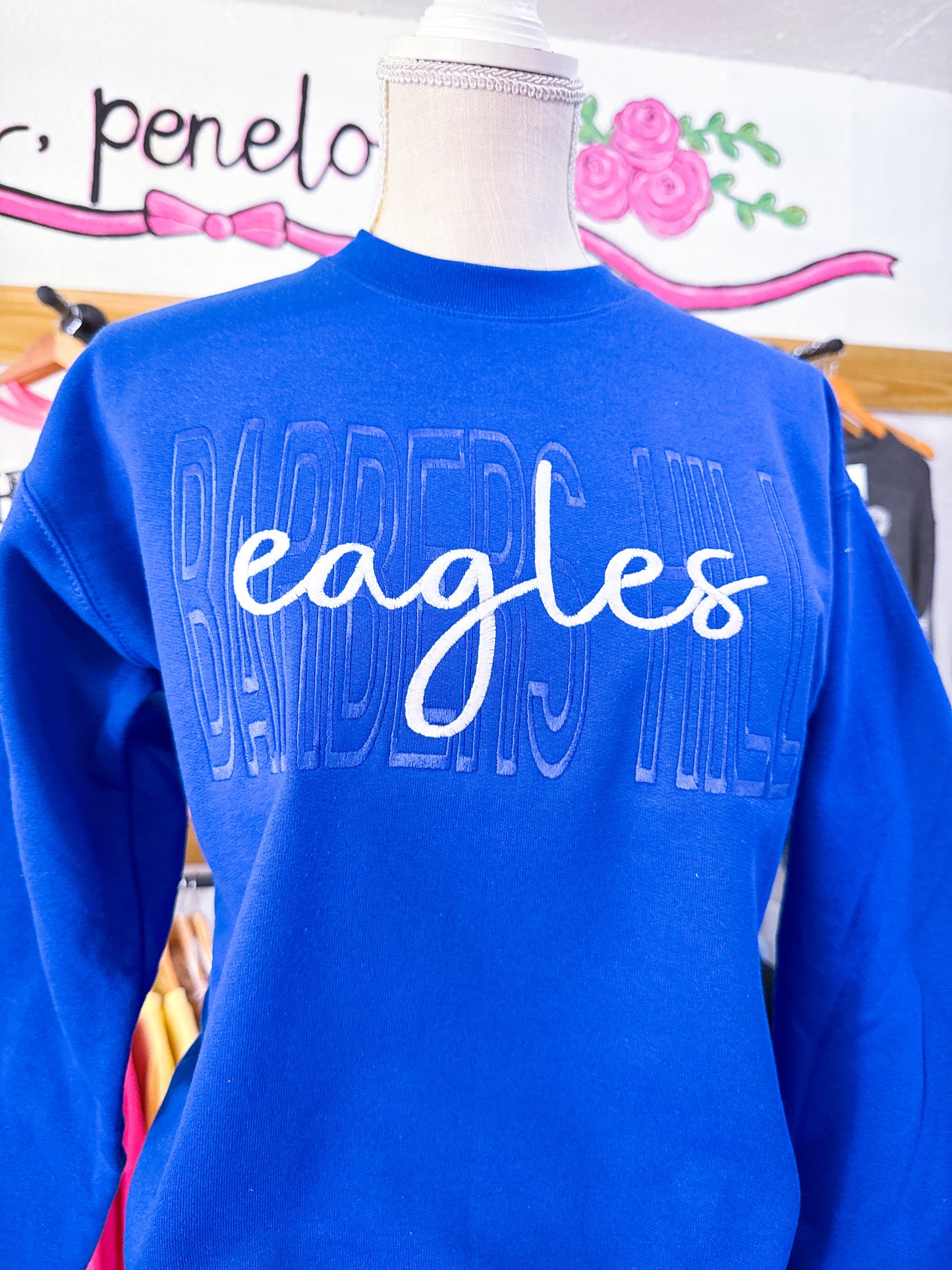 Barbers Hill Eagles Embroidery Sweatshirt