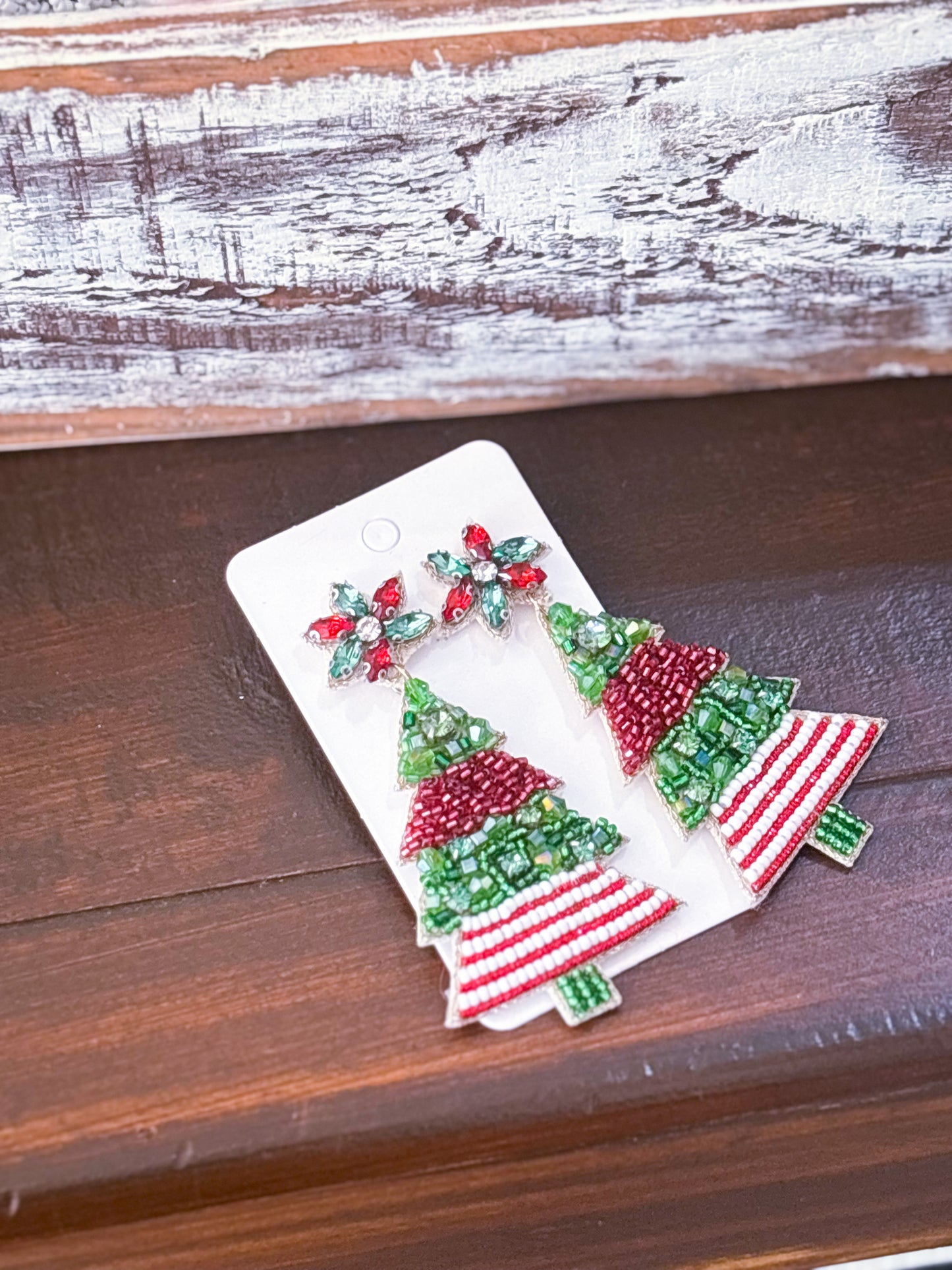 Stripe Christmas Tree earrings