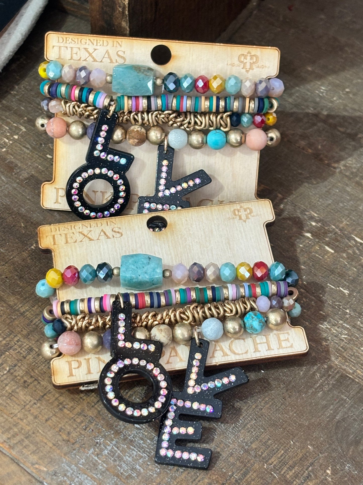 LOVE Charm Bracelet Stack
