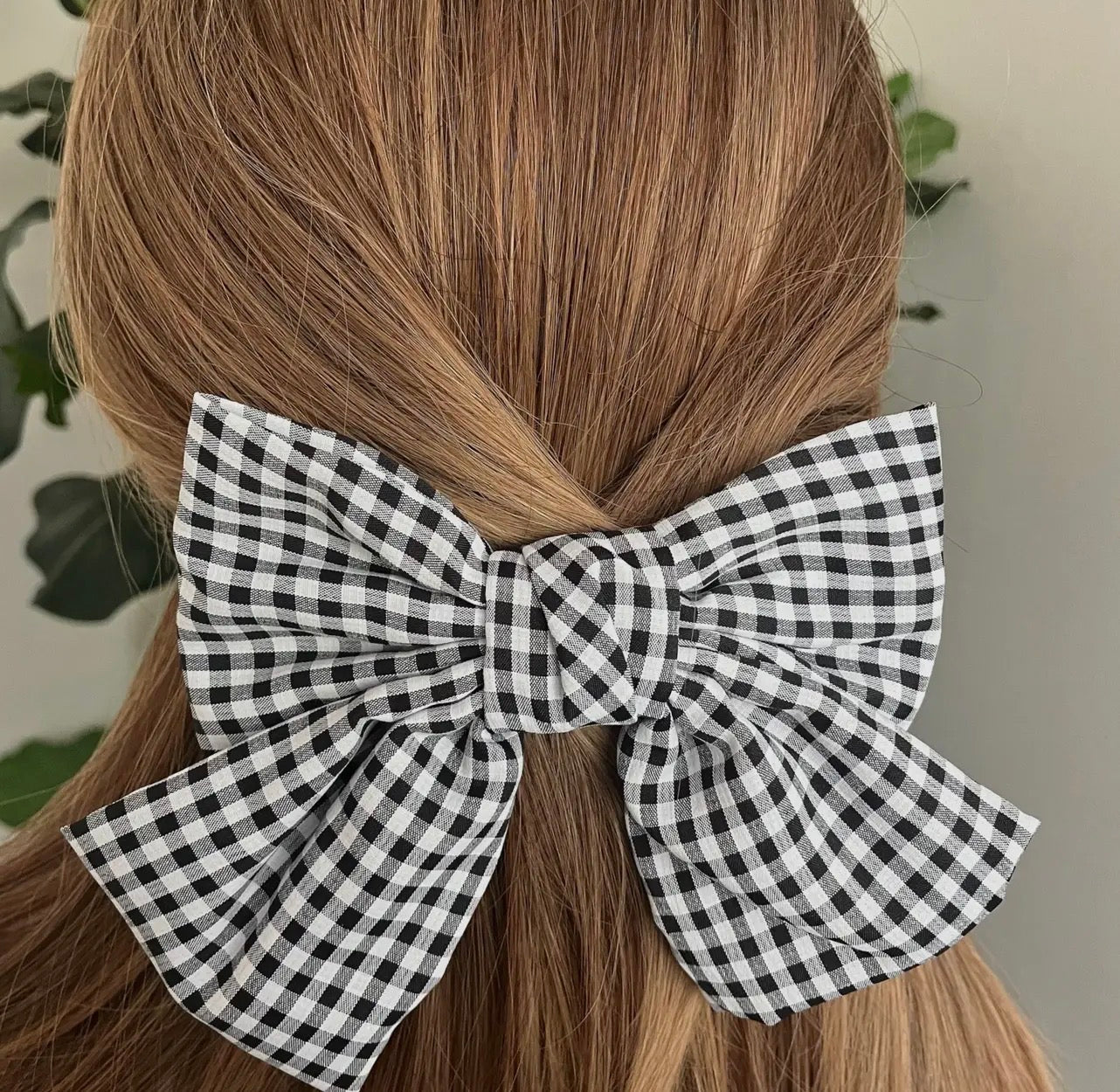Gingham Hair Bow