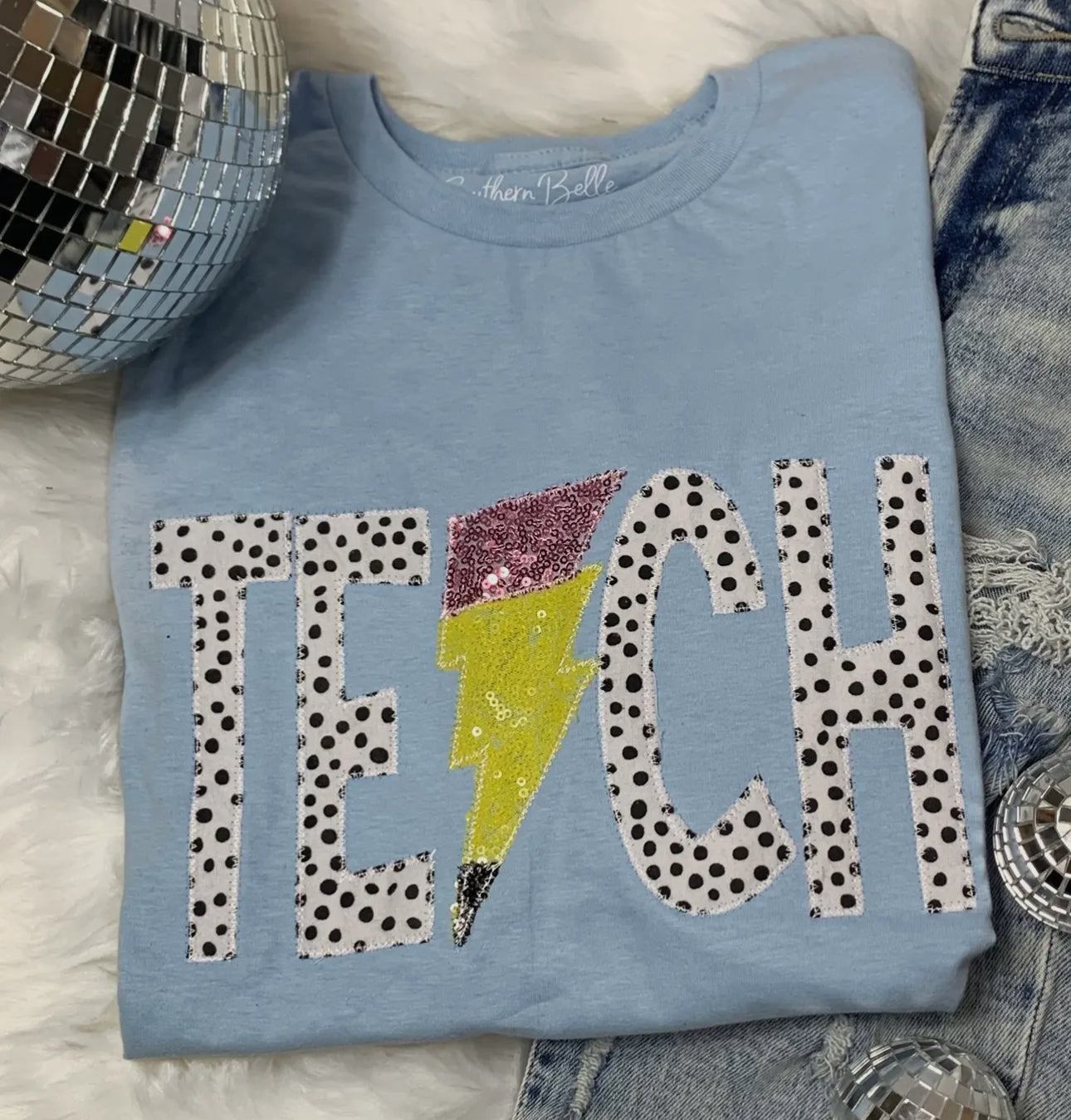 Pencil TEACH Embroidery Graphic Tee
