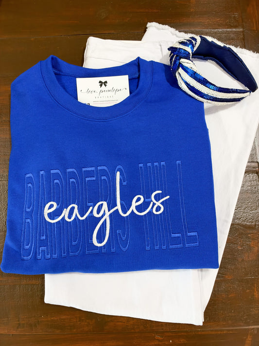 Barbers Hill Eagles Embroidery Sweatshirt