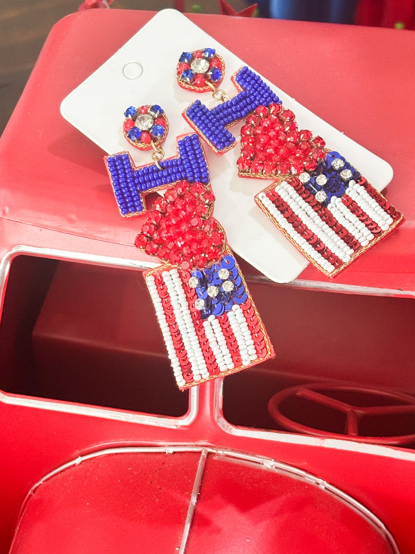 I heart USA Earrings