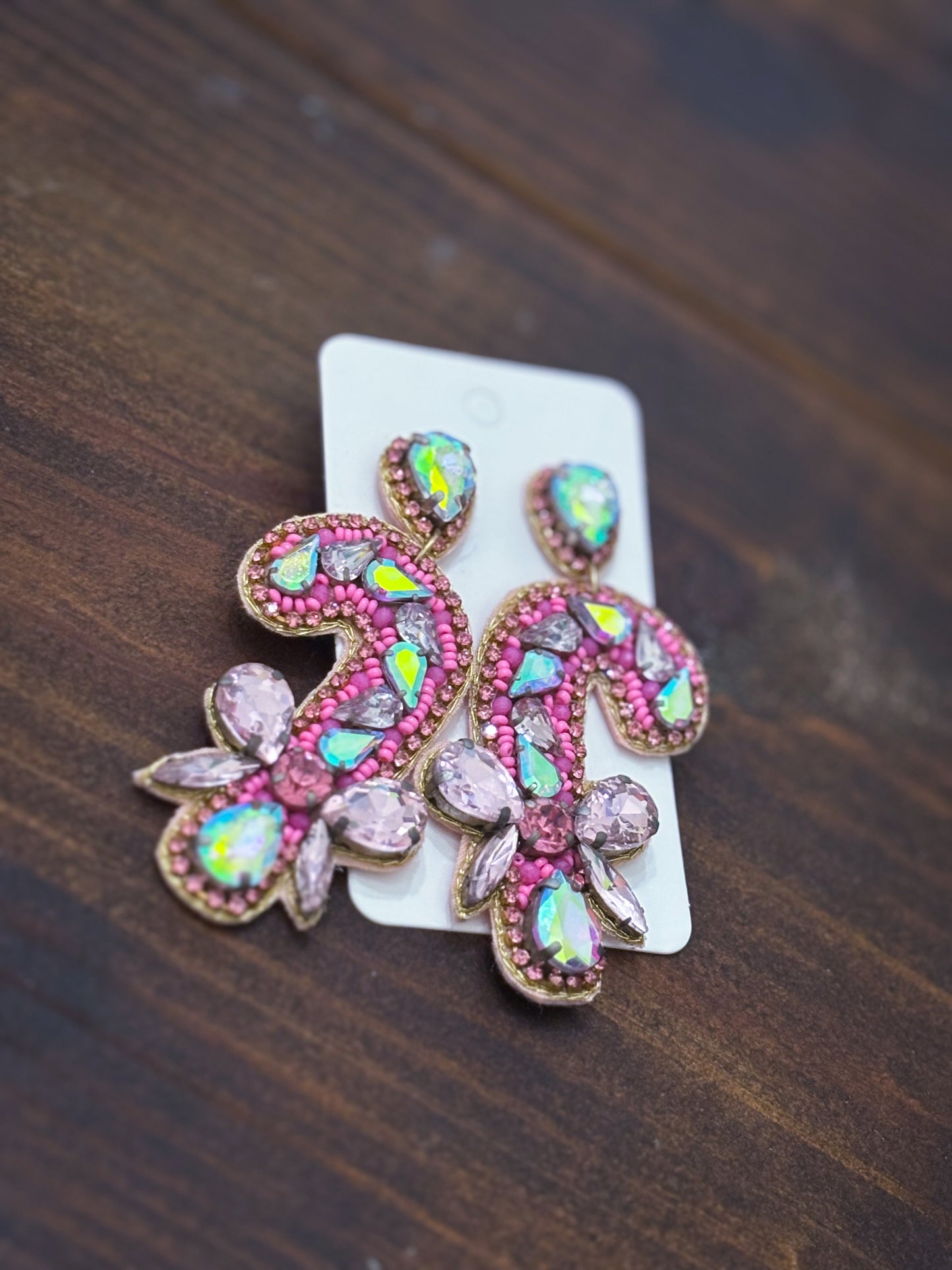 Pink Candy Cane Earrings