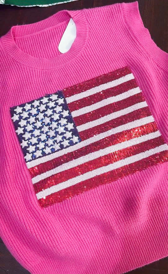 *SALE USA Sequin Sleeveless Top