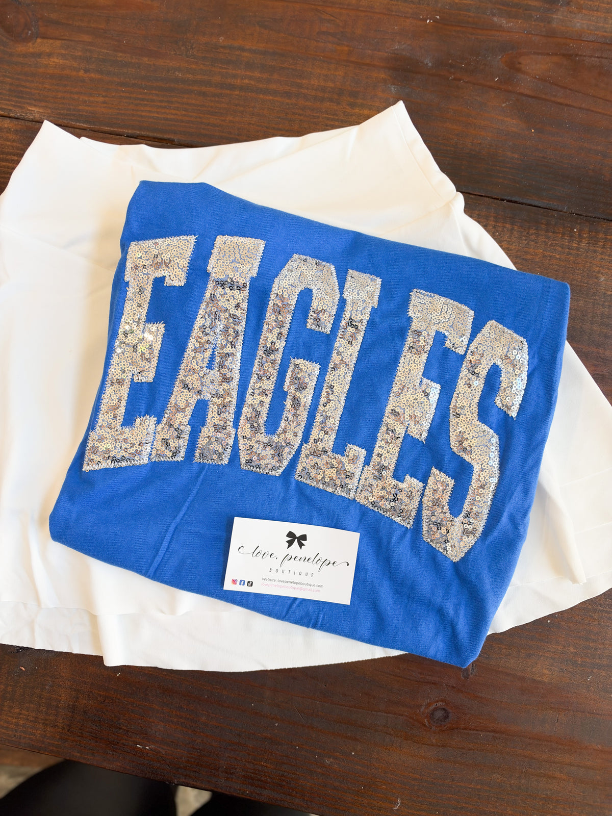 Eagles Silver Sequins Tee
