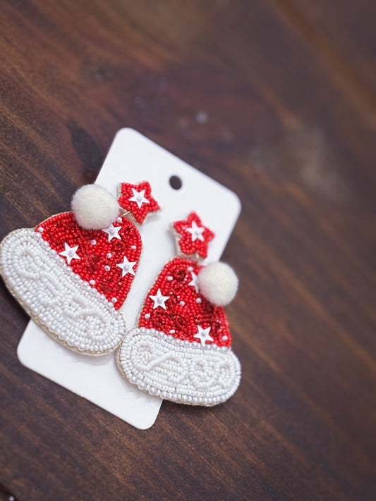 Red Santa Hat Earrings
