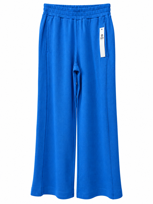Blue Ribbed Lux Pants