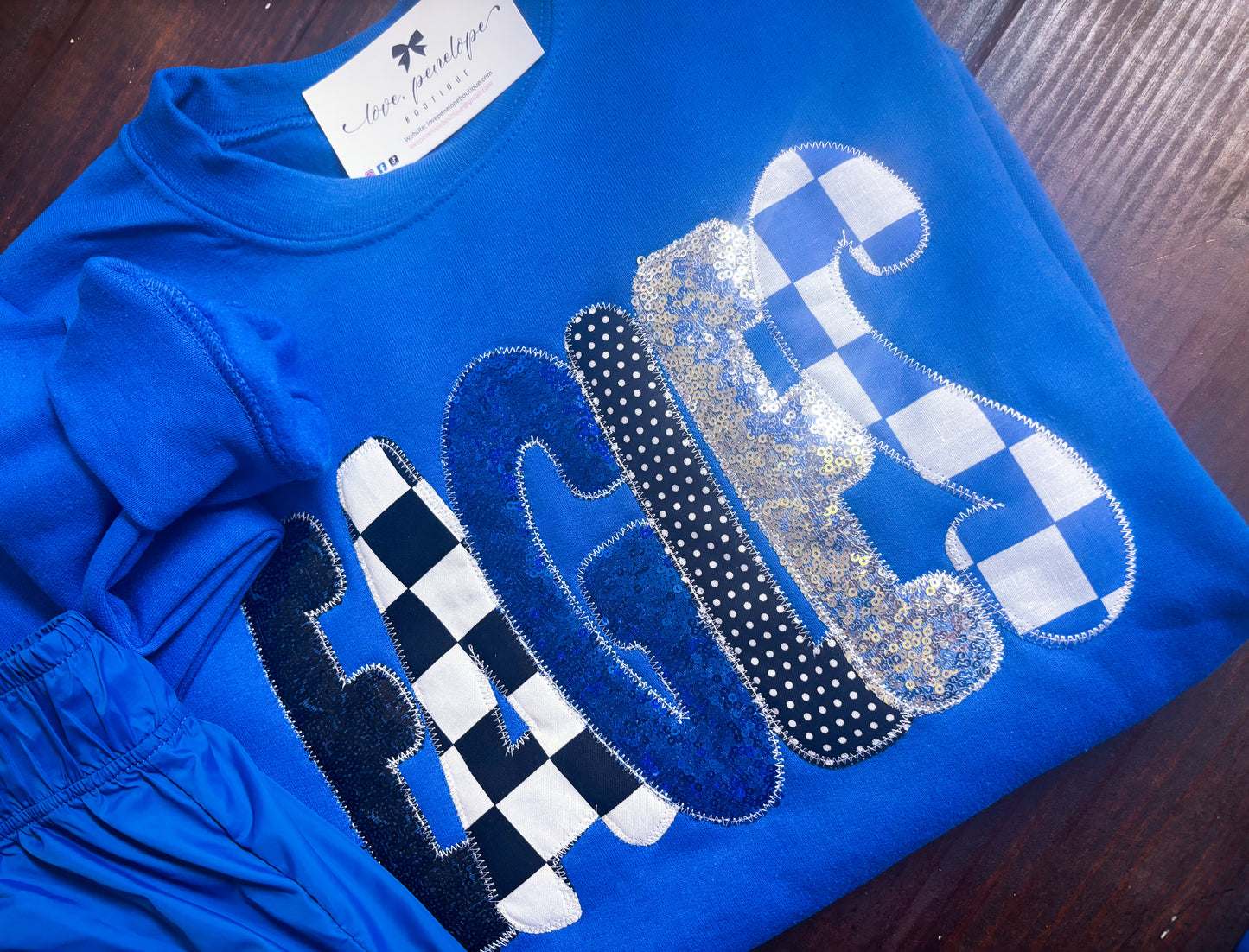 Blue Custom Eagles Sweatshirt