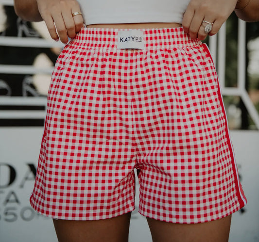 Red Checkered Boxer Shorts