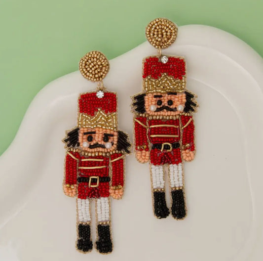 Red Nutcracker Earrings