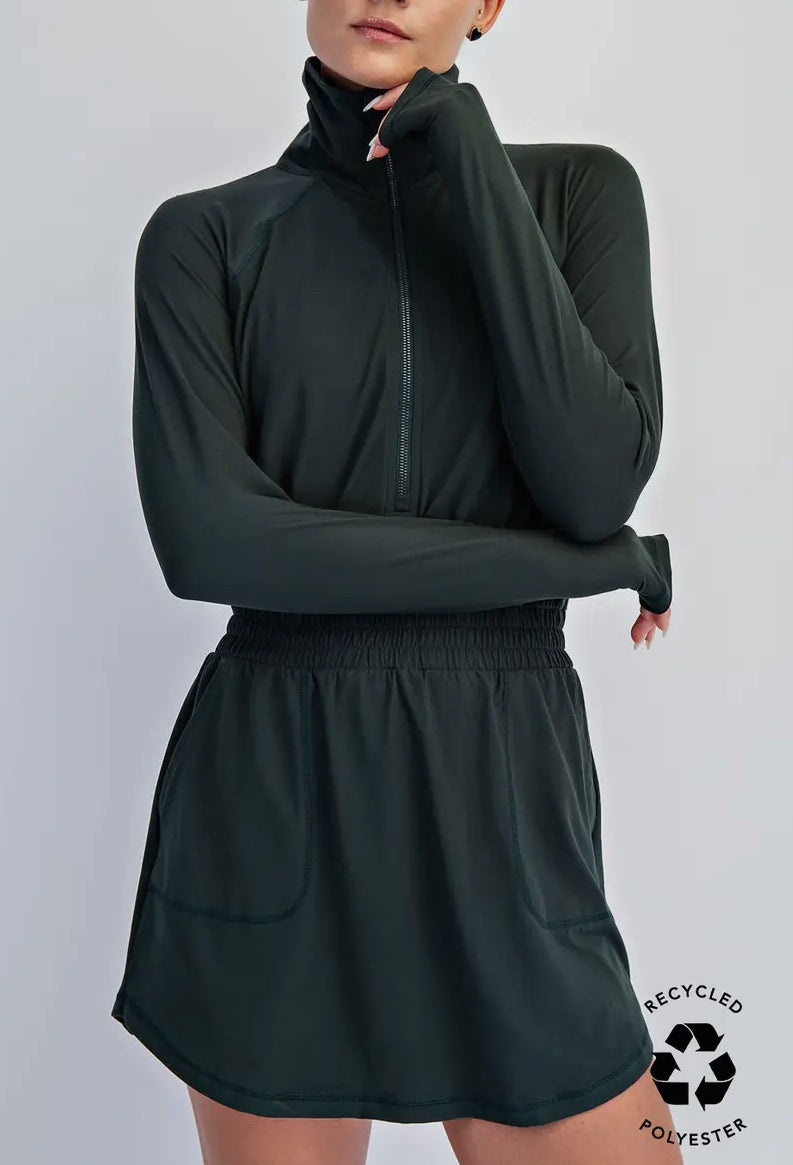 The Perfect Butter Zip Romper Dress