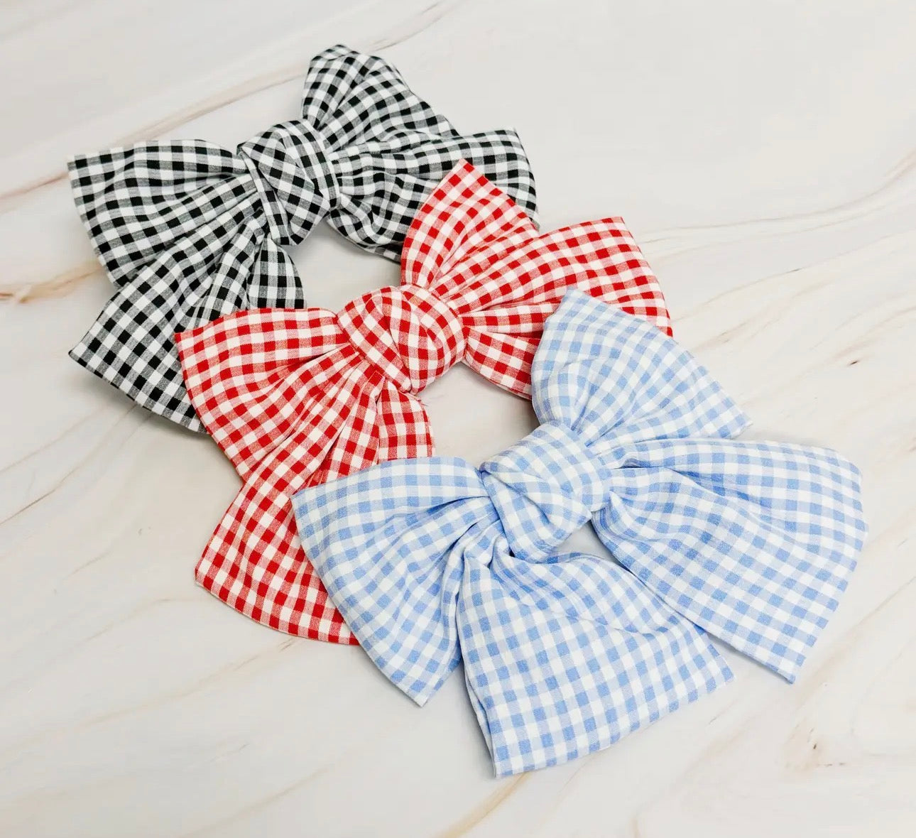 Gingham Hair Bow