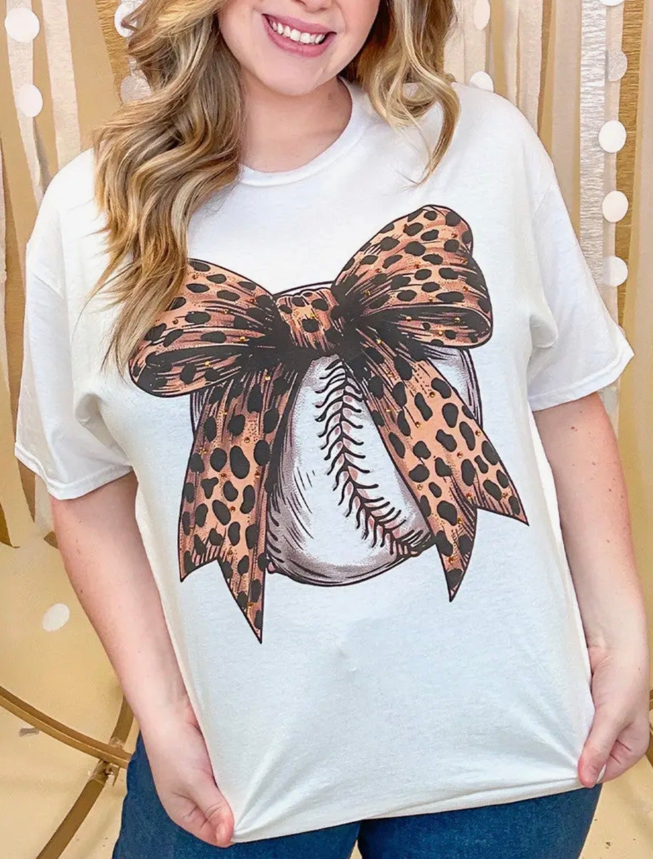 Leopard Baseball Graphic Tee