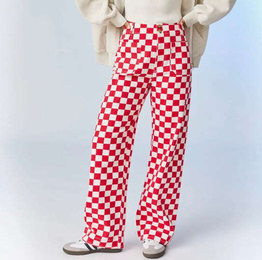 Red Checkered Pants