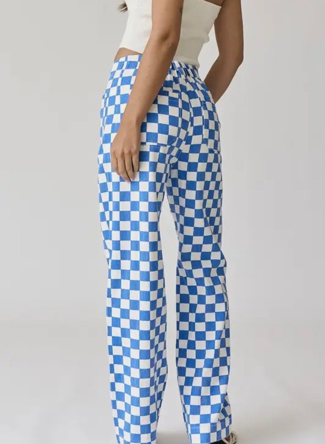 Blue Checkered Pants