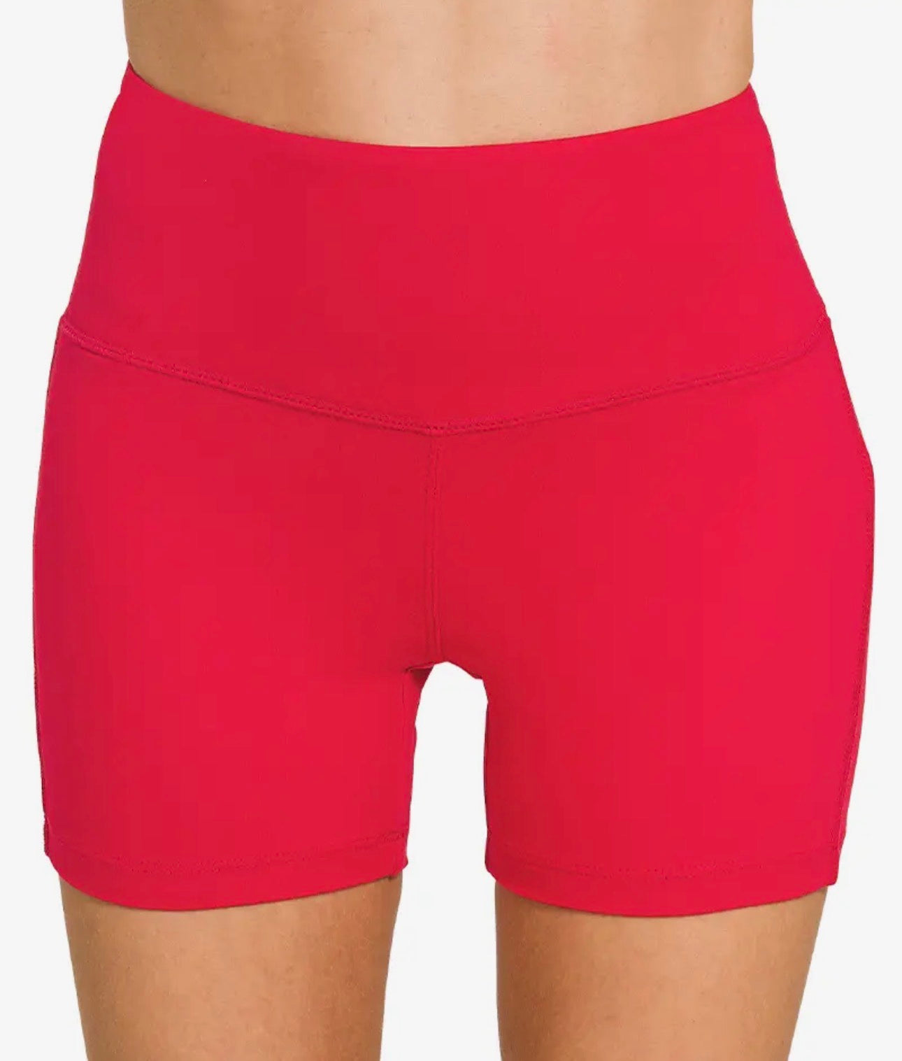 Red Biker Shorts