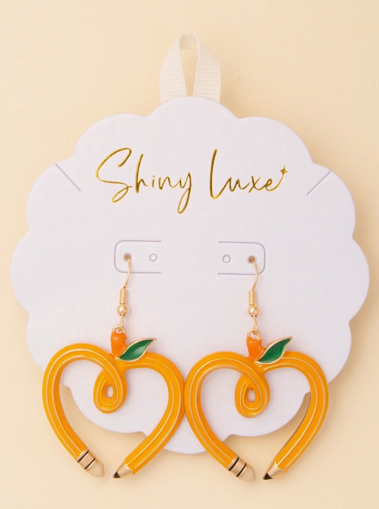 Pencil Heart Shape Earrings