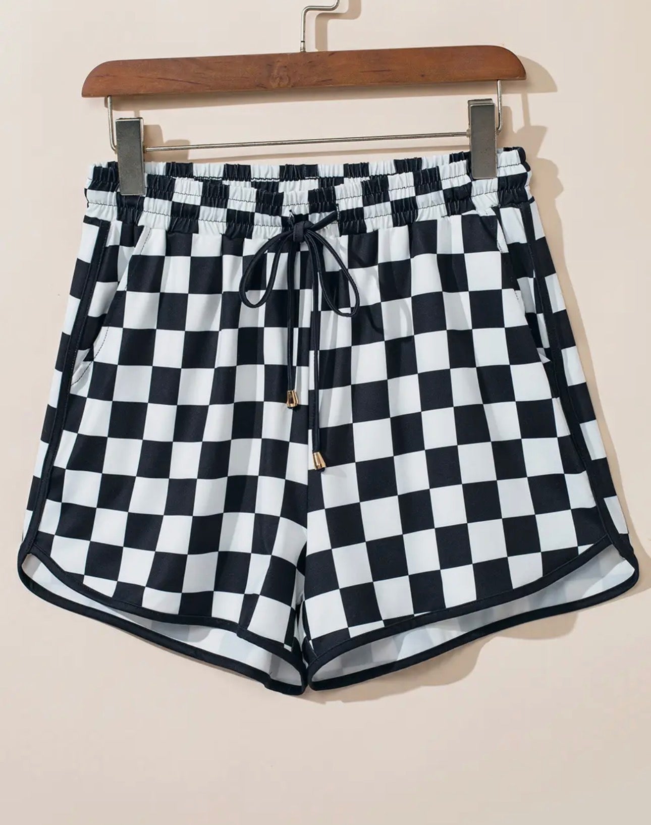 Black and White Checkered Shorts