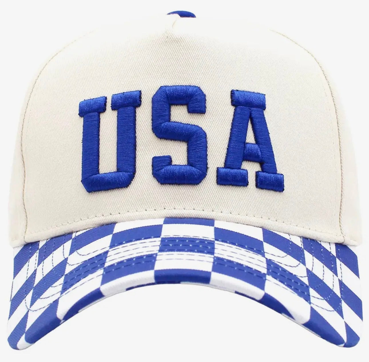 Blue USA Check hat