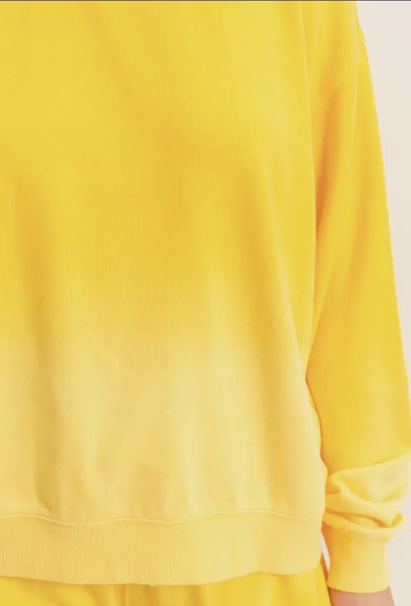 Yellow Dip Dye Shorts Set