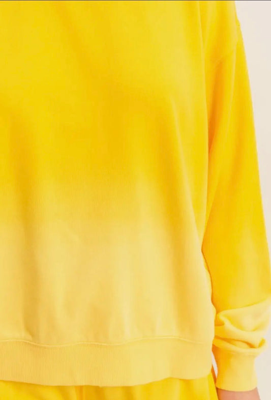 Yellow Dip Dye Shorts Set
