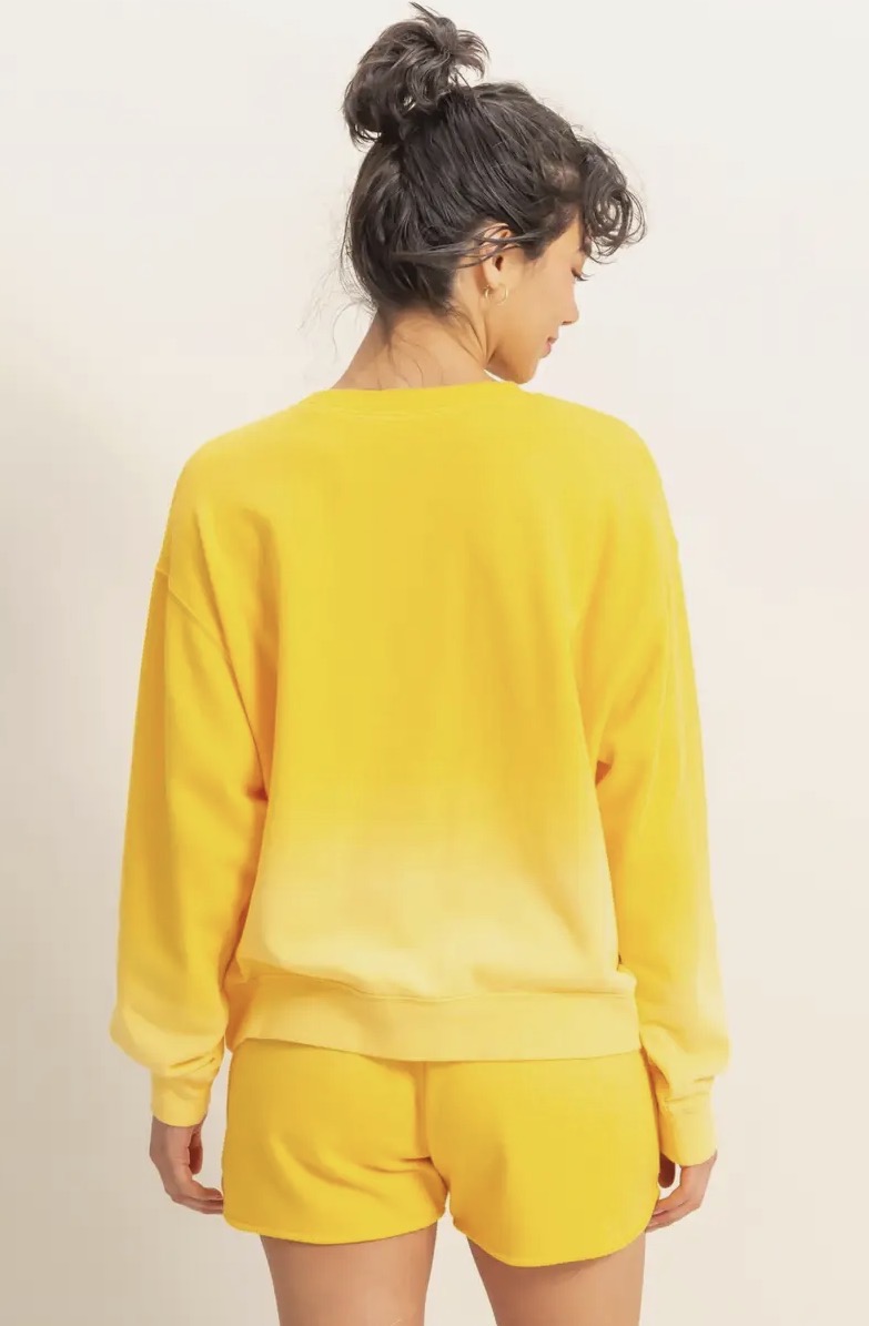 Yellow Dip Dye Shorts Set