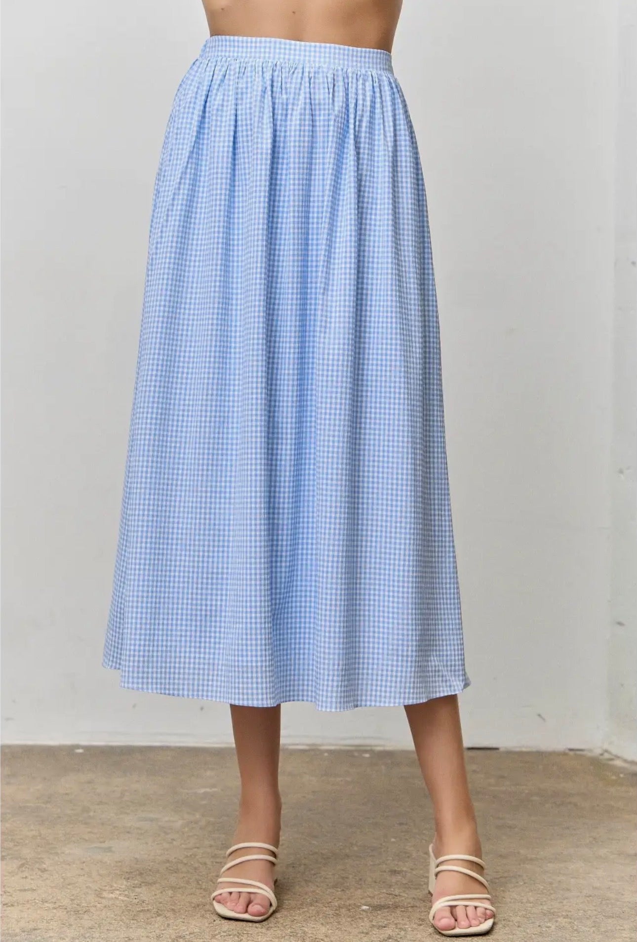 Blue Plaid Skirt