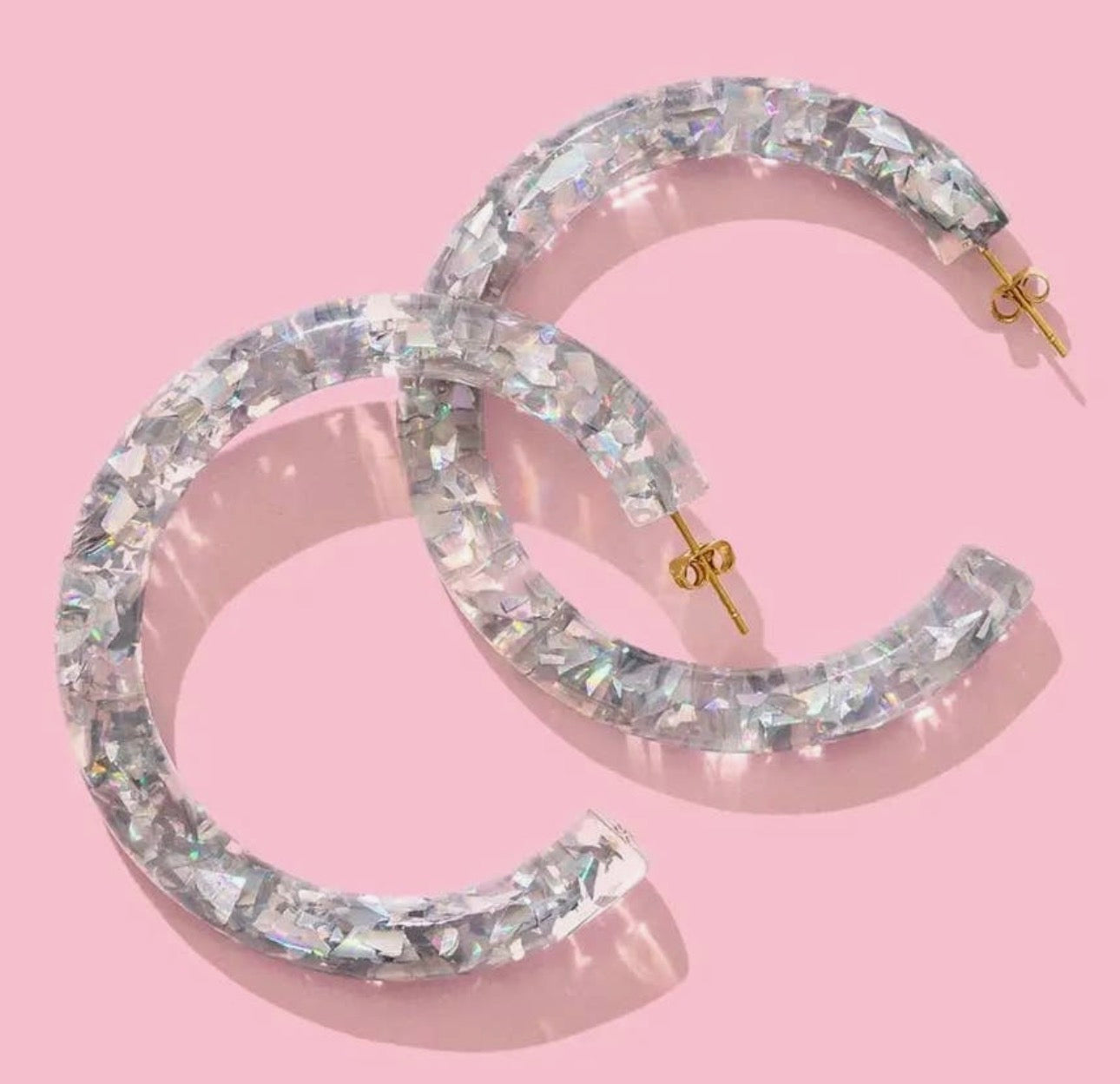 Silver Confetti Earrings