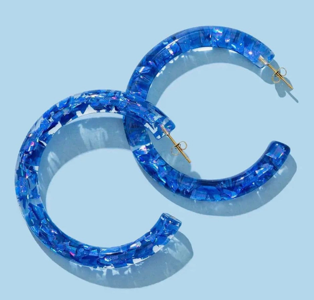 Blue Confetti Earrings