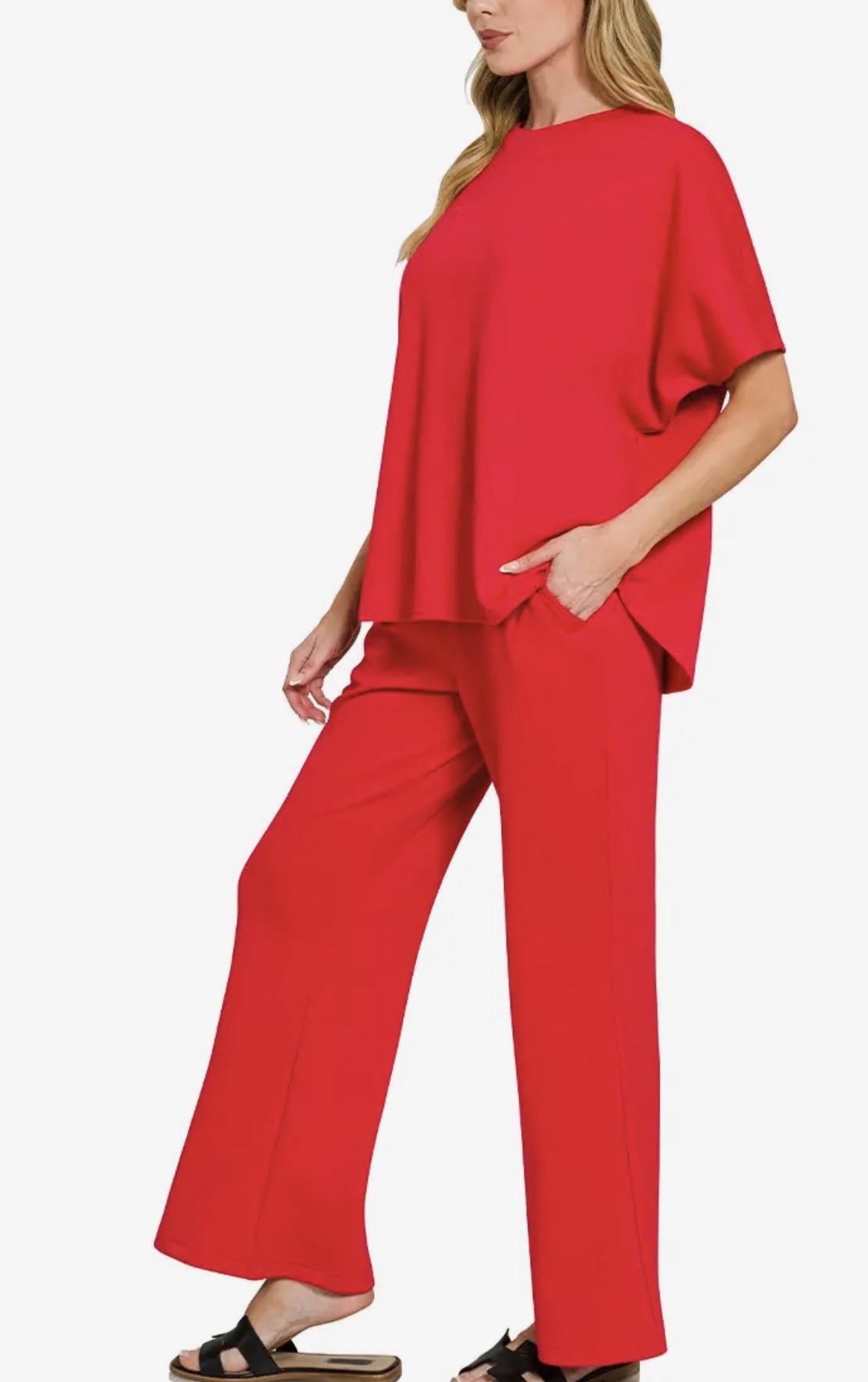 Red Pants Set