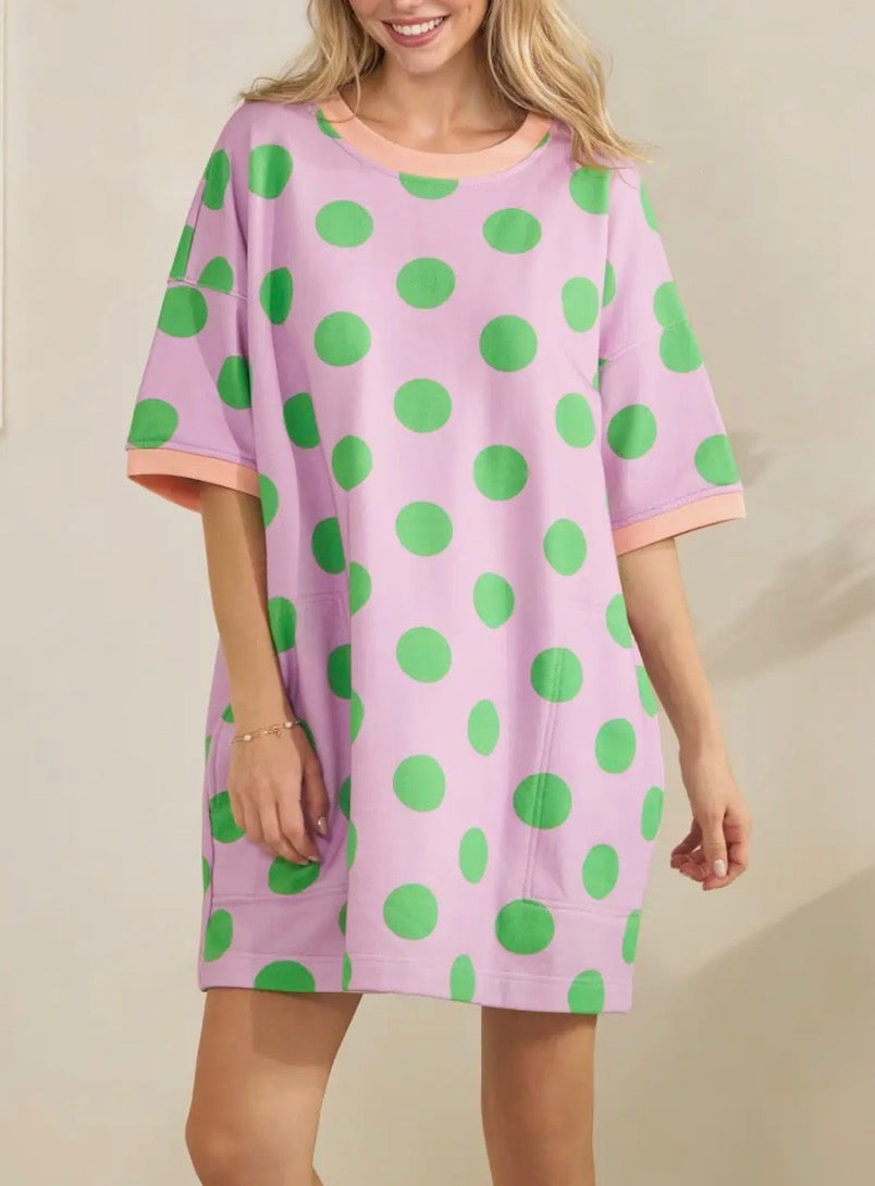 Polka Dot Dress in Purple