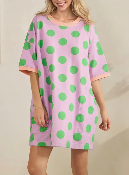 Polka Dot Dress in Purple