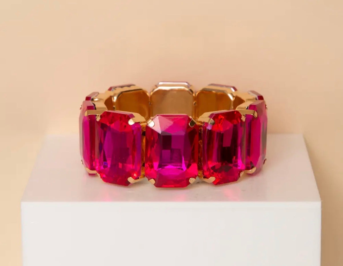 Dark Pink Chunky Bracelet