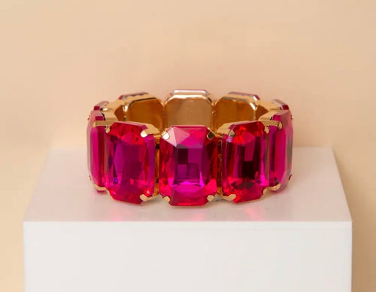 Dark Pink Chunky Bracelet