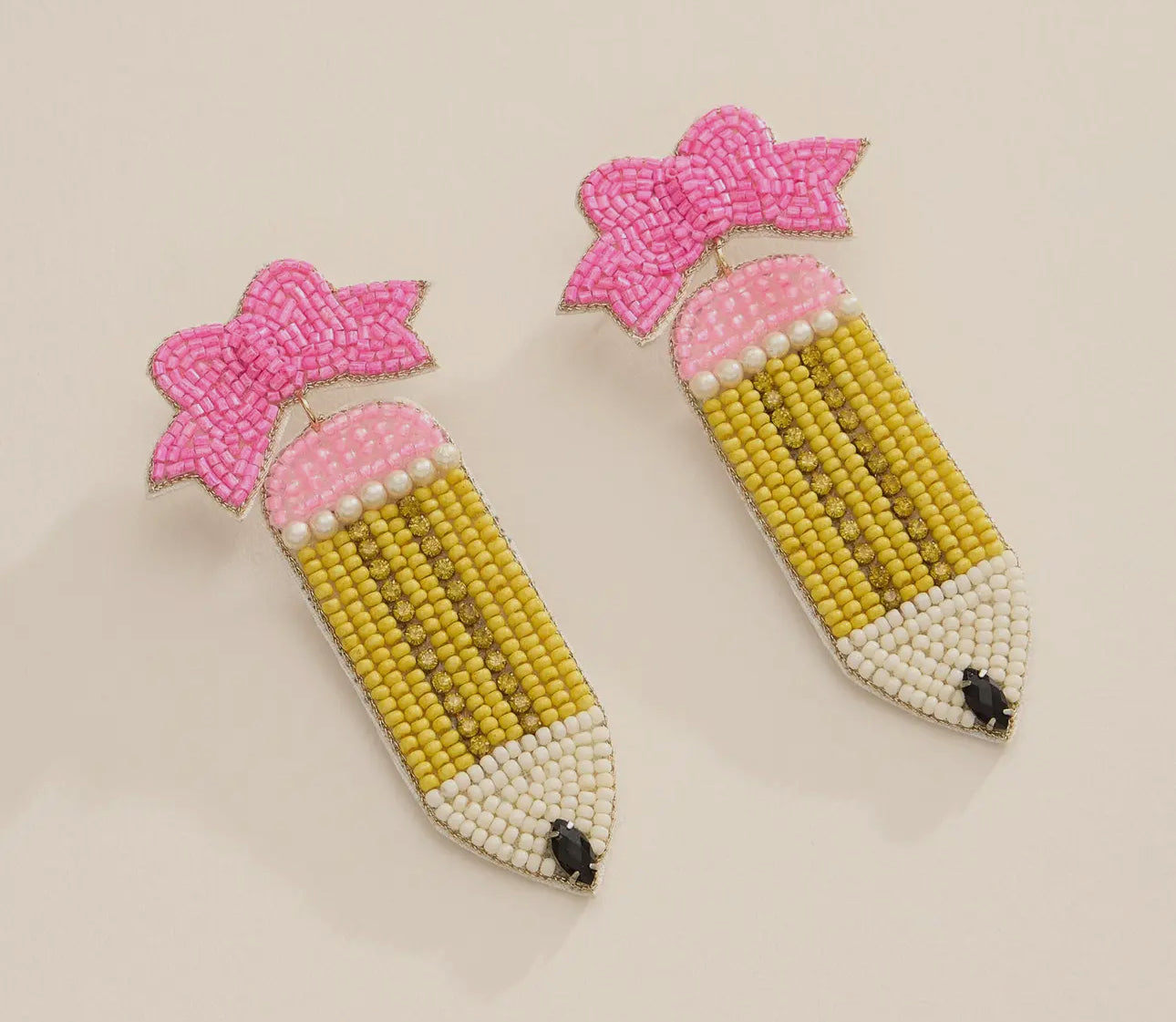 Bow and Pencil Earrings