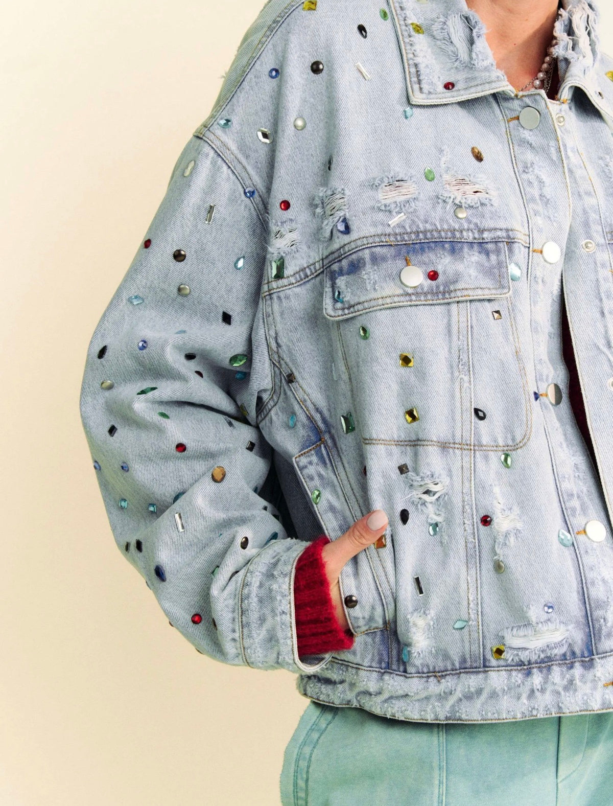 PLUS Jewel Stud  Stone jacket