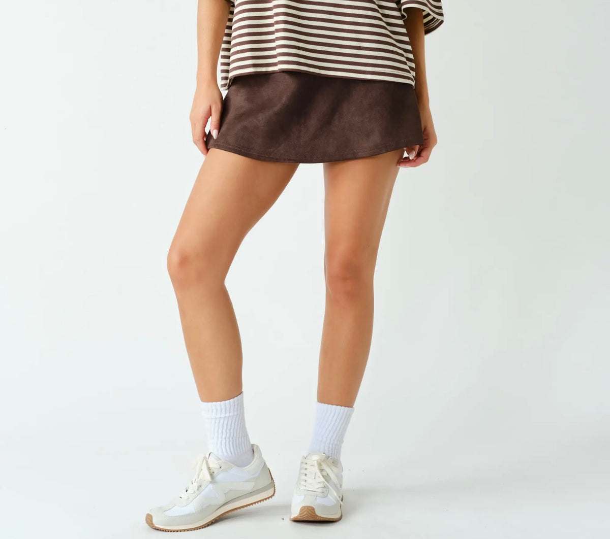 Suede-Finish Skort