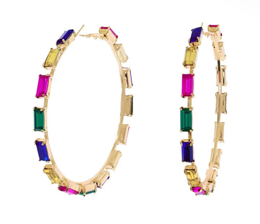 Multi Crystal Color Earrings