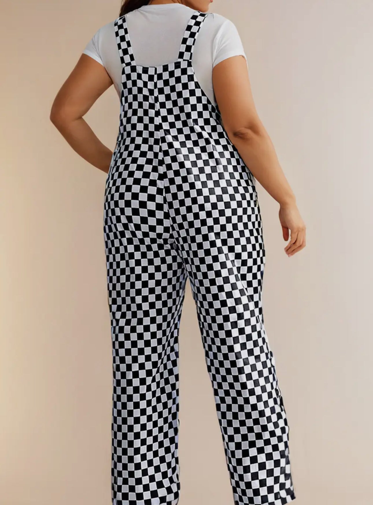 Black Checkered Jumpsuit