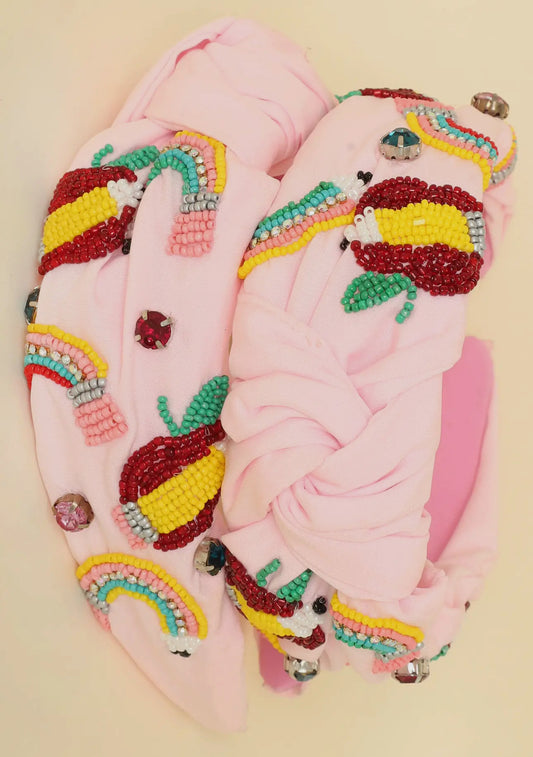 School Spirit Beaded Headband