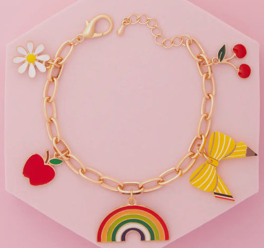 School Charm Bracelet