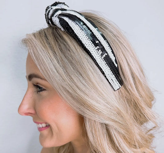 Black and White Stripe Headband