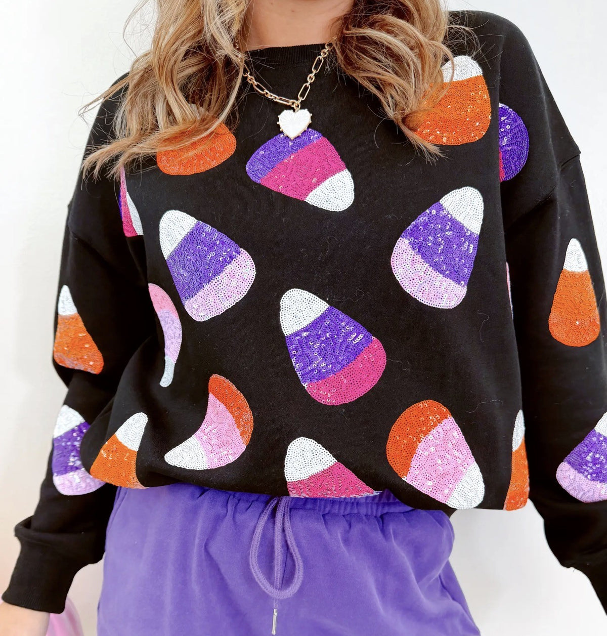 Sequins Candy Corn Top